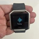 Fitbit Blaze Smart Fitness Watch Stainless Steel Frame Small / Large Black Band
