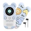 RUIZU Bluetooth MP3 Player for Kids, Cartoon Zoo Portable Music Player 32GB, Child MP3 Player with Bluetooth, Speaker, FM Radio, Voice Recording, Stopwatch, Pedometer, Expandable 128GB Micro SD Card