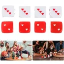 6Pcs White And Red Heart Dice Funny Games For Party Couple Gifts For Lovers Juegos De Mesas Para