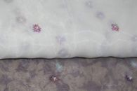Robe organza/Voile tissu blanc avec perles et paillettes 4,99 £p/m 1,44 m/57"" de large