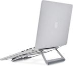 Amazon Basics Aluminium Foldable Laptop Stand for Laptops up to 33 cm (13"), Si