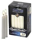 White Beeswax Shabbat Candles – Hand Dipped, Unbleached Traditional Shabbos Candles - 24 Pack - 5 Hour Burn Time - by Ner Mitzvah