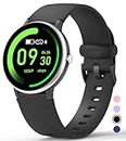 Mgaolo Kids Smart Watch,Fitness Tracker with Heart Rate Sleep Monitor for Boys Girls,Waterproof DIY Face Pedometer Activity Tracker for Fitbit Android iPhone (Black)