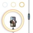 Tygot 14 Inch LED Ring Light for Phone, Camera, YouTube, Video Shoot, Live Stream, Makeup, Reels, Professional 3 Temperature Mode Ringlight with Mobile Mount, Compatible with iPhone & Android