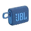 JBL Go 3 Eco with eco-Friendly Recycled Materials and Packaging, Wireless Portable Bluetooth Speaker, Pro Sound, Vibrant Colors with Rugged Fabric Design, Waterproof, Type C (Without Mic, Blue)