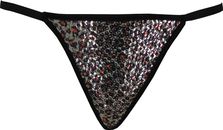 Unique Leopard Print G-String Designed With Sequins Girls Thong Underwear Bikini
