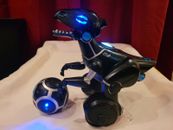 Robot WowWee MiPosaur Dinosaurio/Raptor Negro con Bola de Pista TAL CUAL