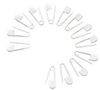 100PCS White Plastic Safety Pins 1" Clothing Tag Pins Bead Needle Pins Trimming Fastening Safety Locking DIY Home Accessories For Personal Adornment