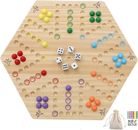 Original Marble Game Wahoo Board Game Double Sided Painted Wooden Fast Track Boa