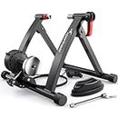 Bike Trainer Stand - Sportneer Indoor Steel Bicycle Exercise Magnetic Stand with Noise Reduction Wheel, 5 Levels Resistance Adjustable
