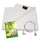 JinGreanHealthy Grounding Sheet with Grounding Cord,Made with Cotton and Pure Silver Threads,Conductive Fabric,Achieve Healthy Sleep(52x27inch)
