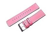 Pink with White Stitches Band Compatible with Fitbit Versa 2 and Versa Smartwatch Elegant Soft Leather Strap Bracelet with Quick Release Pins (for Versa 2, 1. Black Color Buckle)
