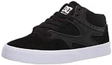 DC Men's Kalis Vulc Low Top Casual Skate Shoe, Black/White, 12