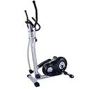 INSGYM Elliptical Machine Cross Trainer - 8-Level Adjustable Magnetic Elliptical Cross Cadio Equipment with Digital Display and Pulse, Indoor Fitness Workout, LCD Monitor IEM080-Silver/Black