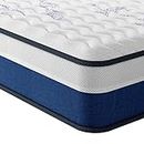 Vesgantti Small Double Mattress, 10 Inch Hybrid Mattress with Breathable Memory Foam and Individual Pocket Spring-Medium Firm, 4FT Mattress, 120x190x25cm