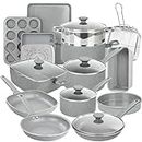 Granitestone 20 Pc Pots and Pans Set Non Stick Cookware Set, Kitchen Cookware Sets, Pot and Pan Set, Pot Set, Diamond Coated Nonstick Cookware Set with Lids, Healthy and Non Toxic, Dishwasher Safe…