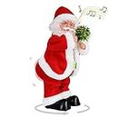 Gfilay Twerking Santa Plush Toy with Hip Twist, Singing and Dancing to English Christmas Song, Funny Xmas Gift for Kids and Musical Doll Decoration