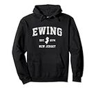 Ewing New Jersey, NJ, sportliches Vintage-Look, Design Pullover Hoodie