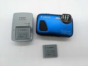 Canon PowerShot D30 12.1MP Digital Camera - Blue Tested w/2 Batteries & Charger!