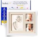 Bubzi Co Baby Footprint Kit, Baby Foot and Hand Print Kit, Baby Picture Frame, Hand Print Mold Kit, New Mom Gifts, Baby Newborn Essentials Must Haves, Baby Casting Kit, Baby Shower Gifts
