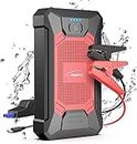 YABER Jump Starter Power Pack, 2000A Car Battery Booster Jump Starter up to 5.5L Diesel or 7L Petrol Engines, Portable Car Jump Starter with Jump Leads, LED Flashlight, Waterproof IP66