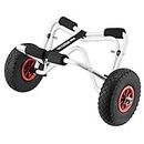 Kayak Cart – Canoe Dolly with Airless Tires, Aluminum Frame, and 140LB Capacity for Transporting Jon Boats, Paddleboards, SUP by RAD Sportz (White), Silver