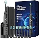 Ultrasonic Toothbrush for Adults - MISSCOZY Reachargeable Electric Toothbrush with 8 Brush Heads, Travling Case, 5 Modes & Smart Timer, Ultra Sonic Toothbrush for 99% removing plaque (Sleek Black)