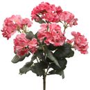 Geranium Bush Pink 7 Lifelike Blooms Home/Garden Decor 18 In 2-Pack