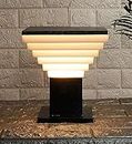 WHITERAY Black gate Light for Home gate/gate lamp/gate Lamps for Outdoor Waterproof/gate Light/gate Pillar Lights for Outdoor for Stairs, Boundries, Pillar, Garden (Delux (Pack of 1))