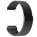 20mm Quick Release Watch Band Metal Strap for Samsung Galaxy Watch 5 4 3 40mm 41mm 42mm 44mm 45mm 46mm Magnetic Mesh Watch Band for Amazfit Bip U Pro/GTS for Galaxy Watch Active 2/Active,Black