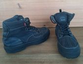 Levi's Comfort Denim Boots Men's Casual Size 8.5 Shoes 517610-01A Black Denim 