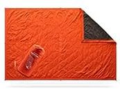 KAMMOK Field Blanket - Microfleece, Water Resistant, Portable, Durable, Indoor/Outdoor Camp Blanket (84 in × 50 in) - Ember Orange