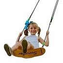 Swurfer Tree Swing, Swing Sets for Backyard, Outdoor Swing - Swingset Outdoor for Kids, Easy Installation, Maple Wood Swing, Heavy Duty Braided Rope, Weather Resistant, Up to 150lbs, Age 4 and Up