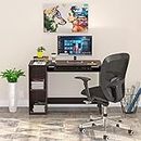 BLUEWUD Mallium Engineered Wood Study and Computer Laptop Table for Home or Office, WFH Desk with Keyboard Slider Storage Shelves for Adults Kids Students (Wenge)