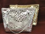 Smart Metallic Leopard Cruise/Beach/Tote Bag Holiday Shopper in Gold or Silver