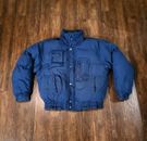 Vintage Mens Triple Fat Goose Down Puffer Jacket Blue Size L Insulated