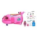 Barbie Extra Fly Jet Playset Extra Mini Minis doll, Includes 15 Fashion and Travel Themed Accessories, HPF72