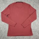 Camisa Lululemon Para Hombres Grande Roja Rendimiento Aire Libre Fitness Ejercicio Minimalista