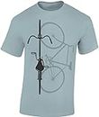Camiseta de ciclismo para hombre: Bike Shadow – Camisetas deportivas para hombre – Accesorios para bicicleta de carretera, Ice Blue Bike Shadow, L