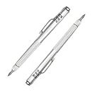 2Pcs Tungsten Carbide Tip Scriber, 5.12 inch Etching Engraving Pen with Clip and Magnet for Marking on Ceramic Glass Marble Metal Sheet