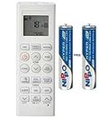 LG Split AC Remote Control Compatible (Come with 2 AAA Batteries)