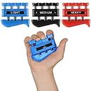 Finger Strengthener (3 Pack) - Guitar Digit Exerciser - Hand Grip Workout Equipment for Musician, Rock Climbing and Therapy - Master Gripper Exercise Tool - Forearm Muscle Strengthening Kit