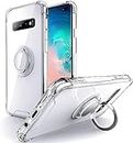 Silverback for Galaxy S10 Plus Case Clear with Ring Kickstand, Protective Shock -Absorbing Bumper Shockproof Phone Case for Samsung Galaxy S10 Plus -Clear