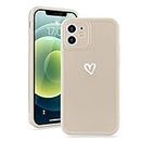 Micoden for iPhone 11 Cases Cute Girls Silicone Shockproof Protective Bumper Case with Love Heart Pattern Design for iPhone 11 White