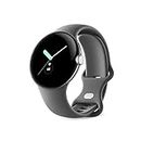 Google Pixel Watch – Android smartwatch with activity tracking – Heart rate tracking watch – Polished Silver Stainless Steel case with Charcoal Active band, LTE