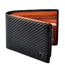BIAL Mens Wallet, RFID Blocking, Flip, Slim Bifold, 2 ID Window Wallet, Superfine Fiber PU Synthetic Leather