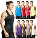 Ladies Fitness Tank Top Running Vest Womens Casual Gym Sleeveless Sports Shirt