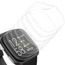 Tuocal 8 Pack Screen Protector Compatible with Fitbit Versa 2 Screen Protector Soft TPU Support Fingerprint Sensor Anti Bubble Scratch Resist Cover for Fitbit Versa 2 Smartwatch