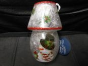 Stony Creek Frosty Friend Glass Lamp Pre-Lit Snowman ELH9226 7" H 4" W