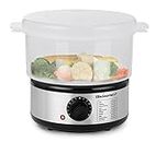Elite Gourmet EST250 2.5 Quart Electric Compact Mini Food Vegetable Steamer, 400W with BPA-Free Tray, Auto Shut-off 60-min Timer, Veggies, Seafood, Chicken, Egg Cooker and more